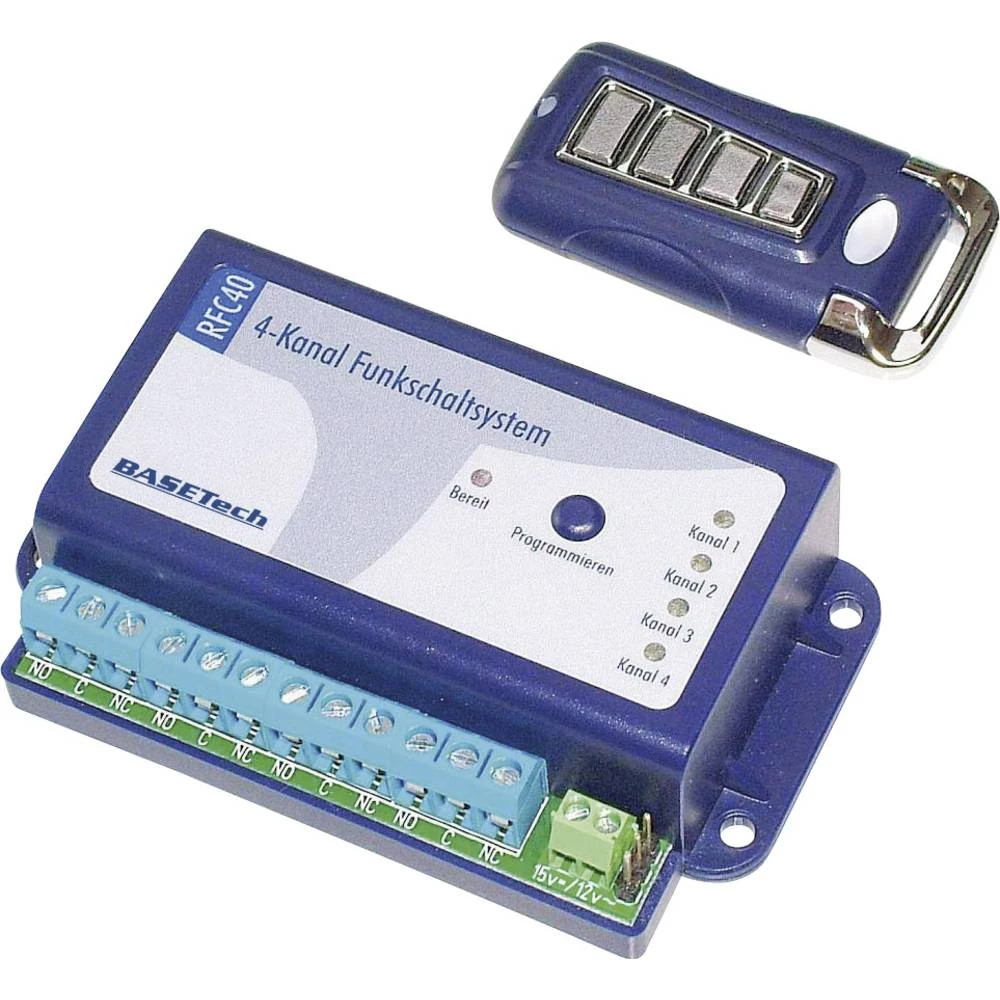 Sustav za bežično upravljanje Basetech Uklj. daljinski upravljač Domet (maks. u otvorenom polju): 50 m 12 V/DC slika