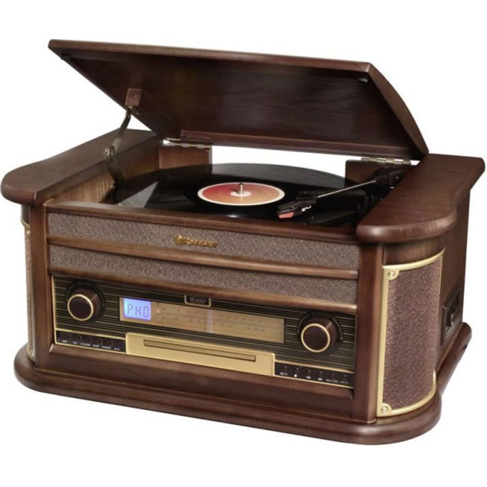 Roadstar HIF-2030BT USB gramofon Drvo slika