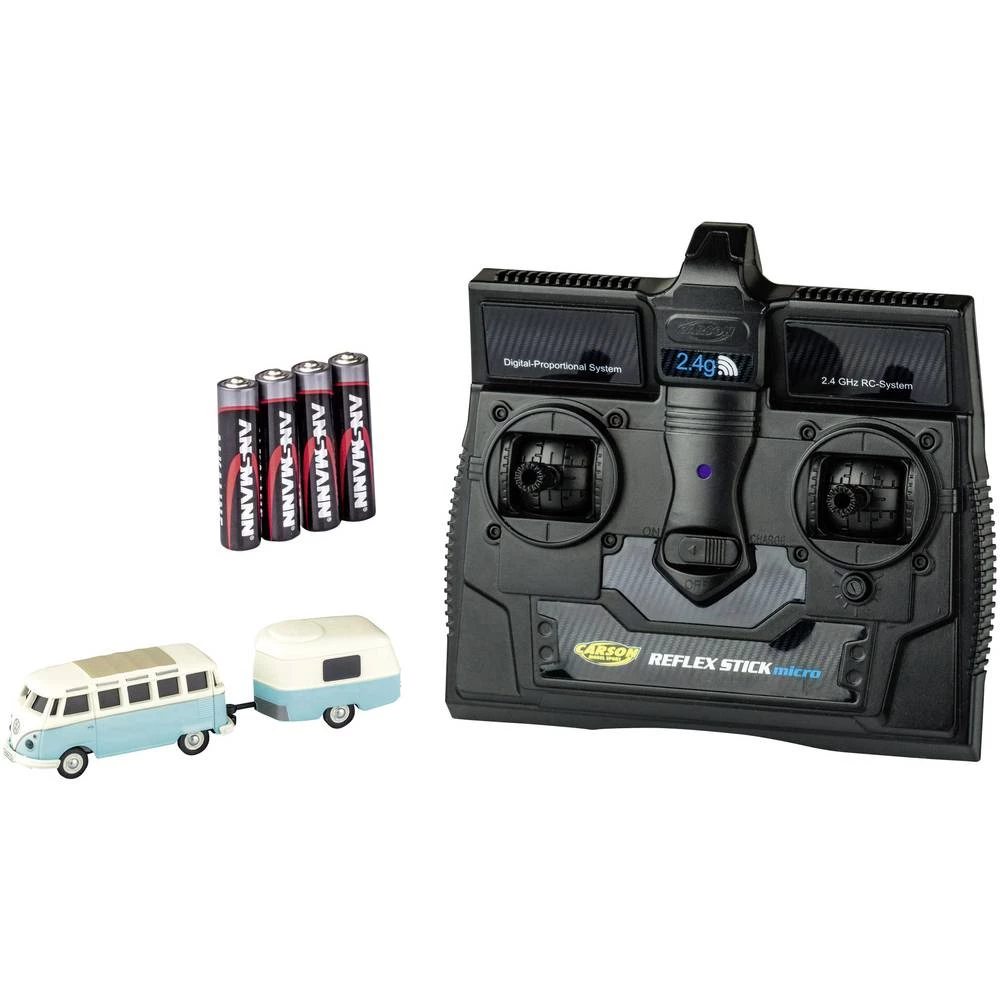 Carson Modellsport 500504122 VW Bus T1 Samba mit Anhänger 1:87 RC model automobila Električni Cestovni model 2WD Uklj. baterija, slika
