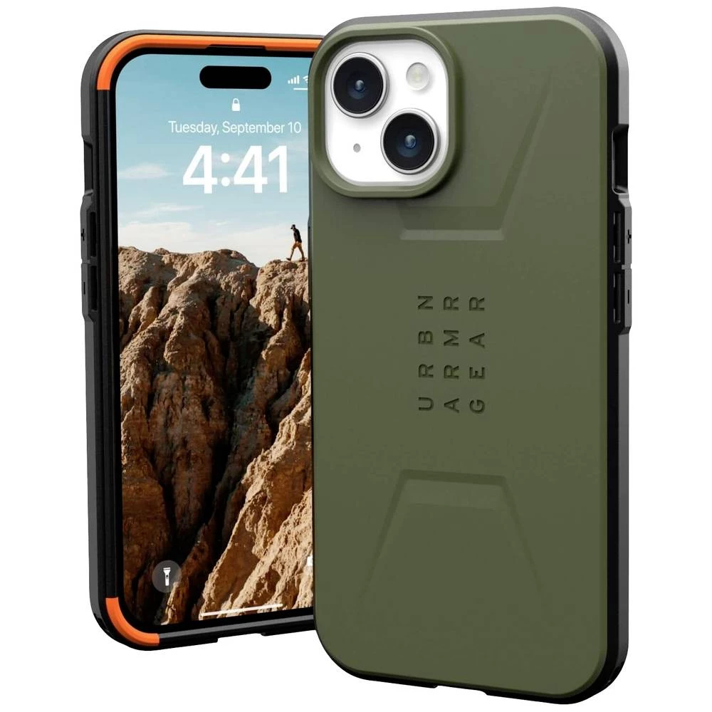 Urban Armor Gear Civilian MagSafe stražnji poklopac za mobilni telefon Apple iPhone 15 maslinasta slika