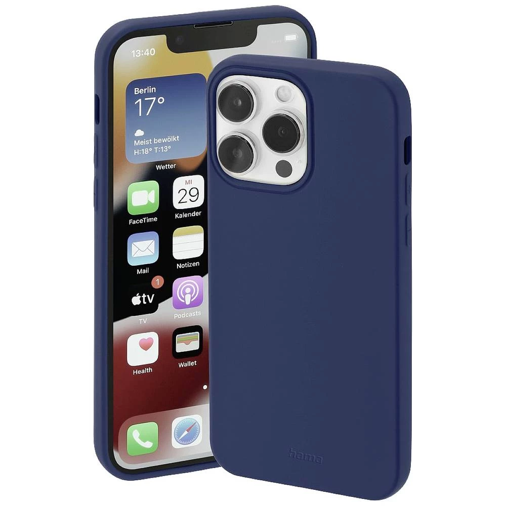 Hama Finest Feel Pogodno za model mobilnog telefona: iPhone 14 Pro, tamnoplava Hama Finest Feel etui Apple iPhone 14 Pro tamnoplava slika