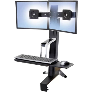2-struki Stolni nosač za monitor 25,4 cm (10") - 61,0 cm (24") Mogučnost savijana, Rotirajuči Ergotron WorkFit-S slika