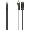 Hama 00205110 utičnica / Cinch audio priključni kabel [2x muški cinch konektor - 1x 3,5 mm banana utikač] 1.5 m crna slika
