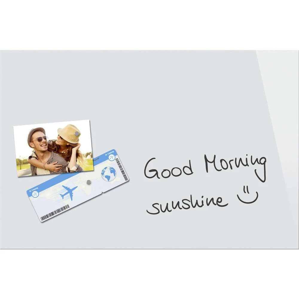 BE! Board Staklena magnetna ploča (Š x V) 90 cm x 60 cm Bijela B1300 slika