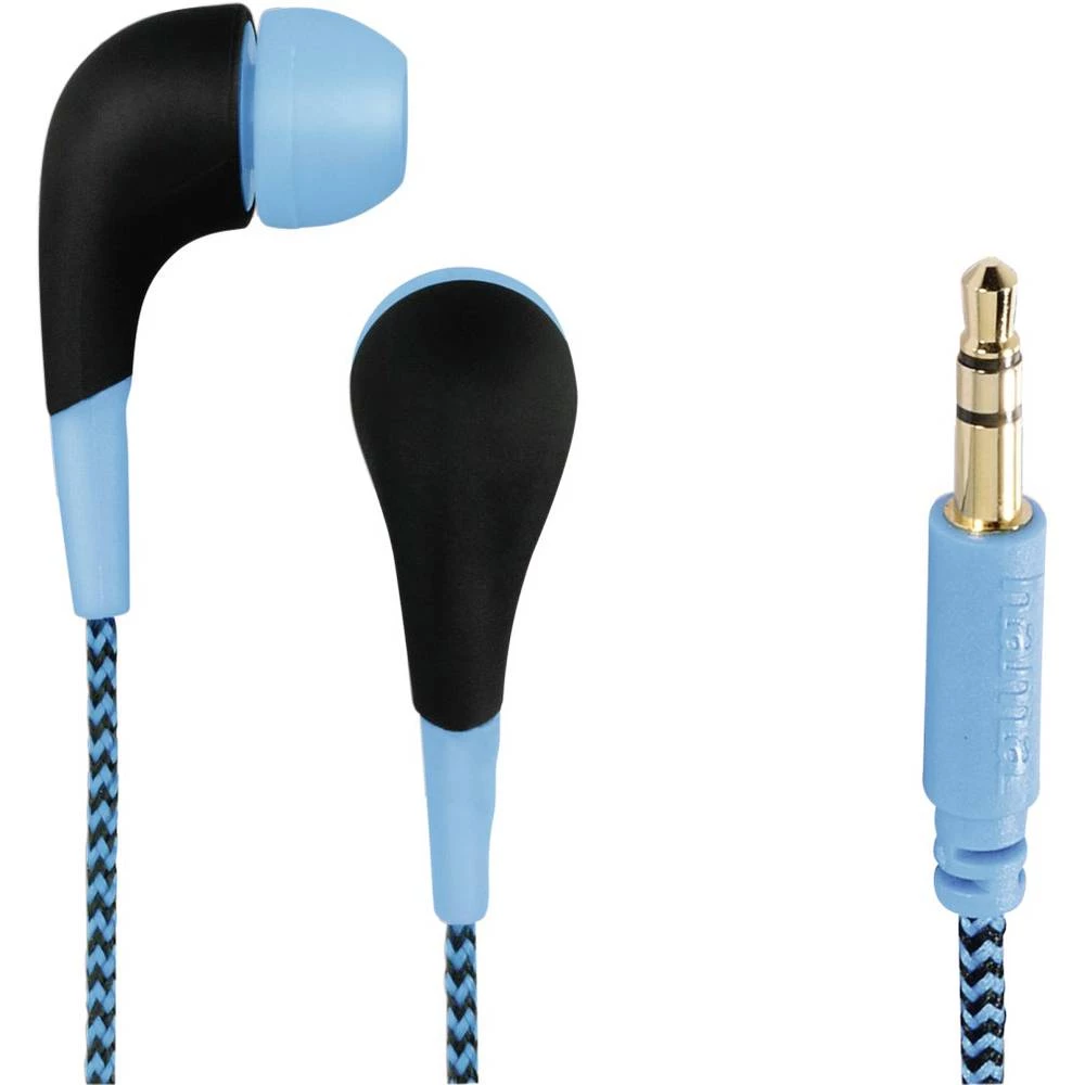 Naglavne slušalice Hama Neon U ušima Plava boja slika