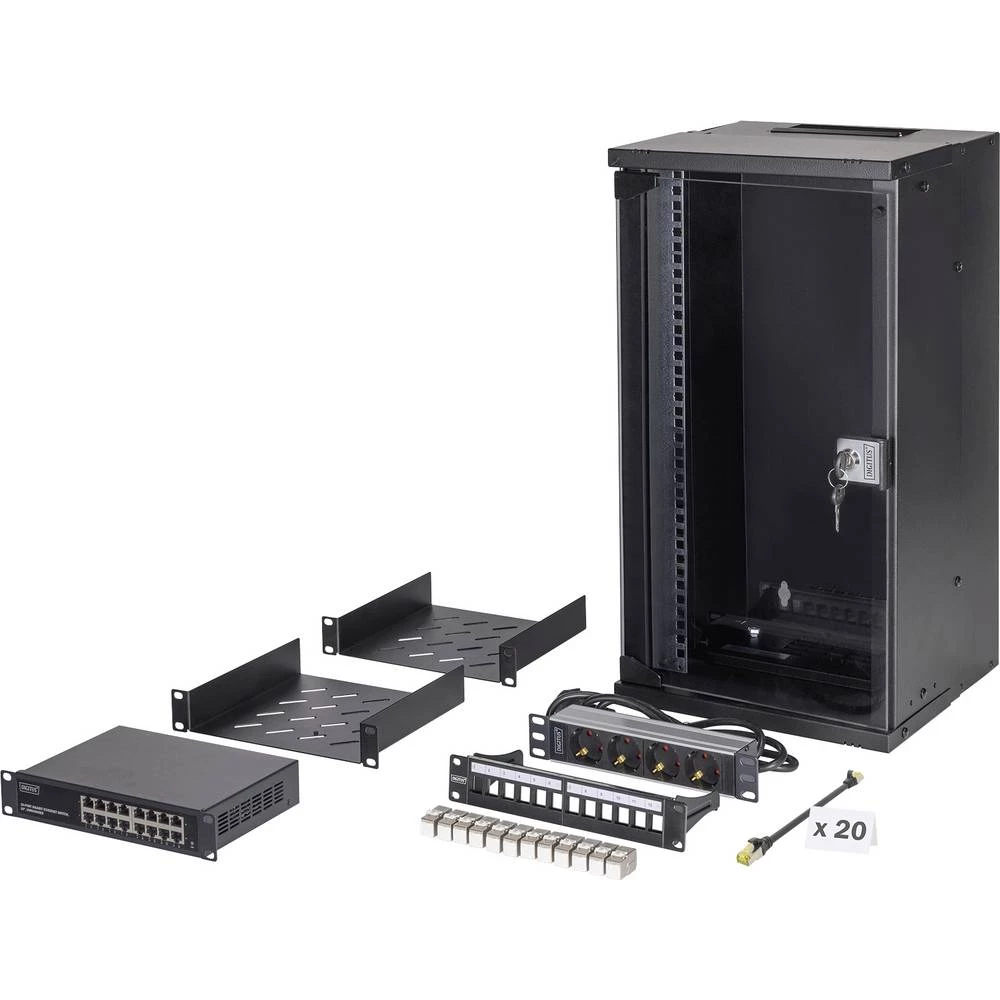 Digitus DN-49105-SET 10" mrežni ormar 12 U crna slika