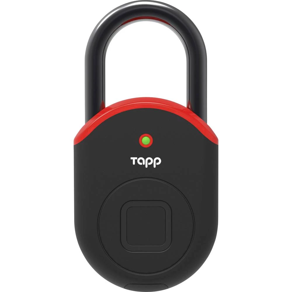 Lokot 55 mm Bluetooth Tapplock Tapplock Lite - flame red Plameno crvena Zaključavanje otiskom prsta, Bluetooth lokot slika