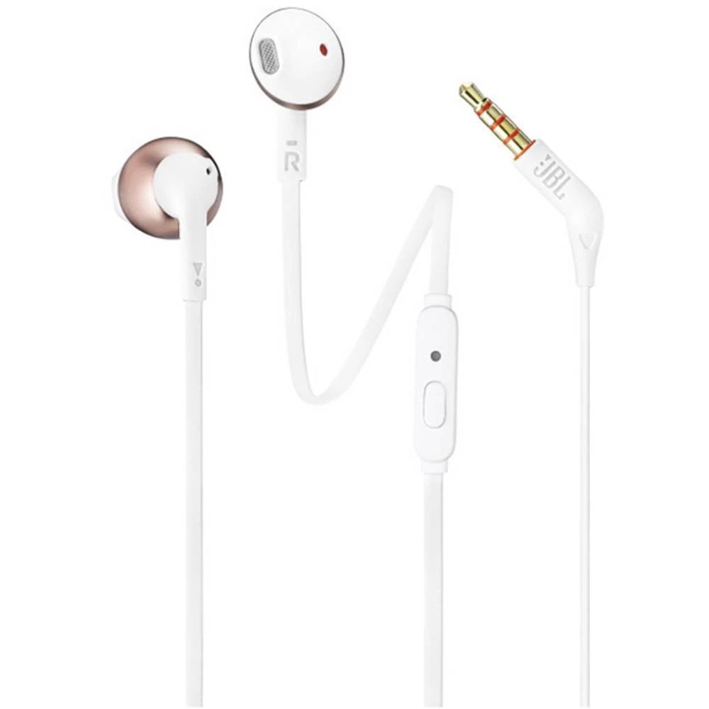 HiFi Naglavne slušalice JBL T205 U ušima Slušalice s mikrofonom Ružičasto-zlatna (Roségold) slika