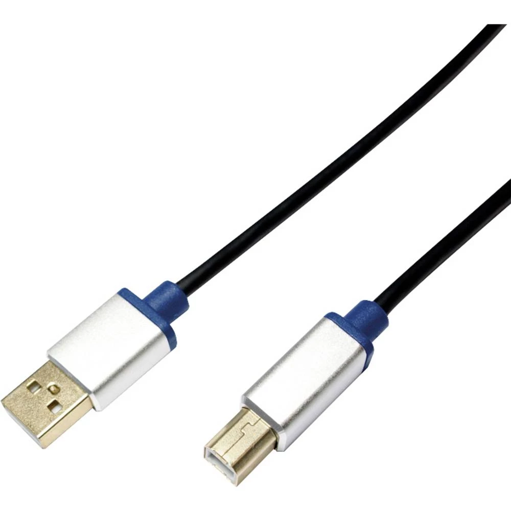 LogiLink USB 2.0 USB-A utikač, USB-B utikač 3.00 m crna slika