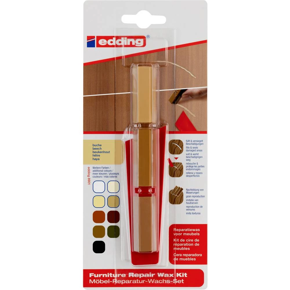 Edding 8901 4-8901-1-4608 set voska za popravak namještaja bukva boja slika