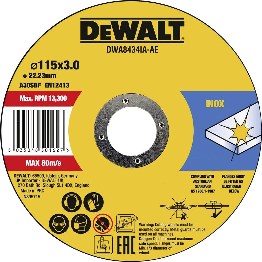 DEWALT DWA8434IA-AE DWA8434IA-AE rezna ploča 115 mm kom. metal, nehrđajući čelik, željezo slika