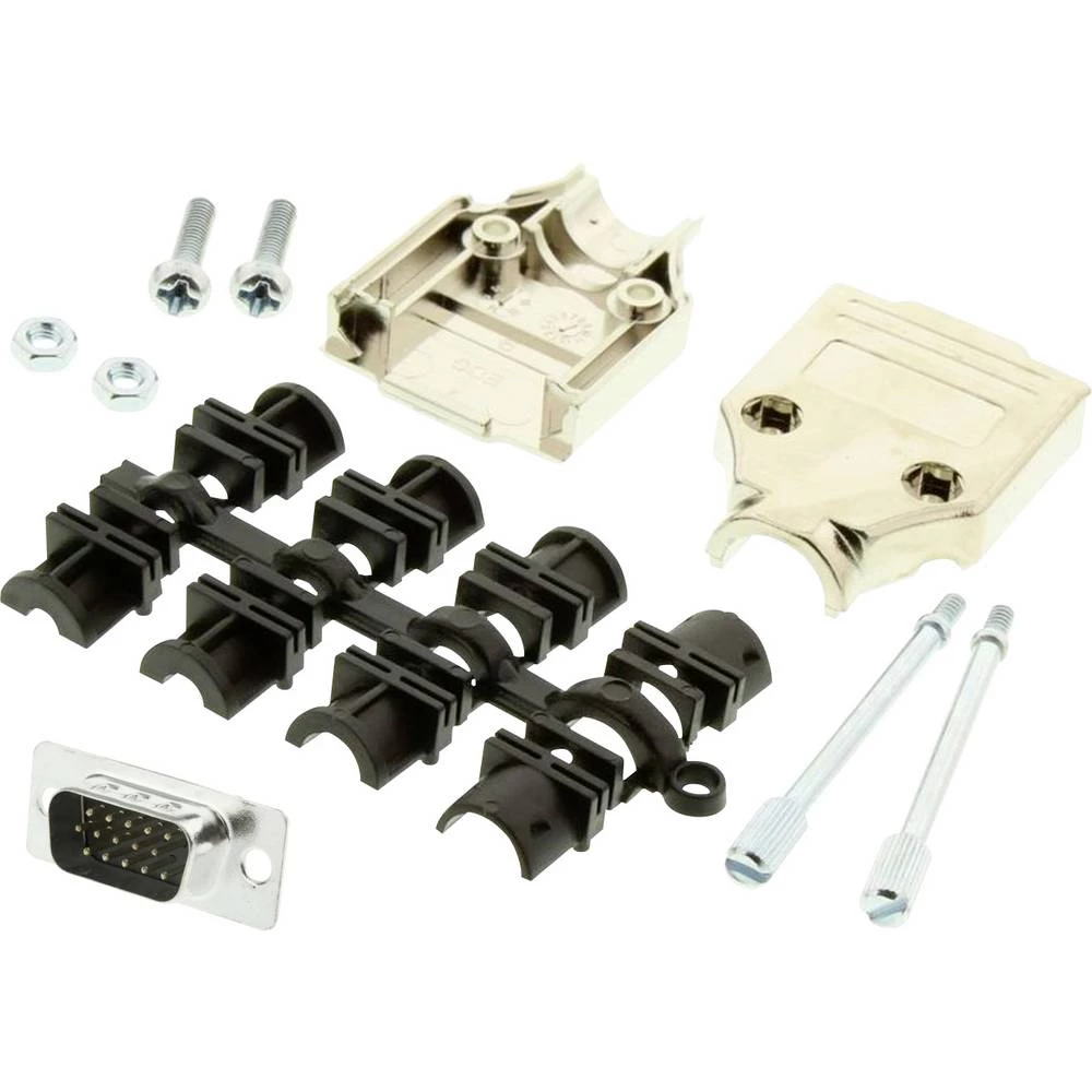 MH Connectors MHDTPK9HD15MS-K komplet D-Sub pinskih konektora 180 ° Broj polova (broj): 9 lemni kup 1 kom. slika