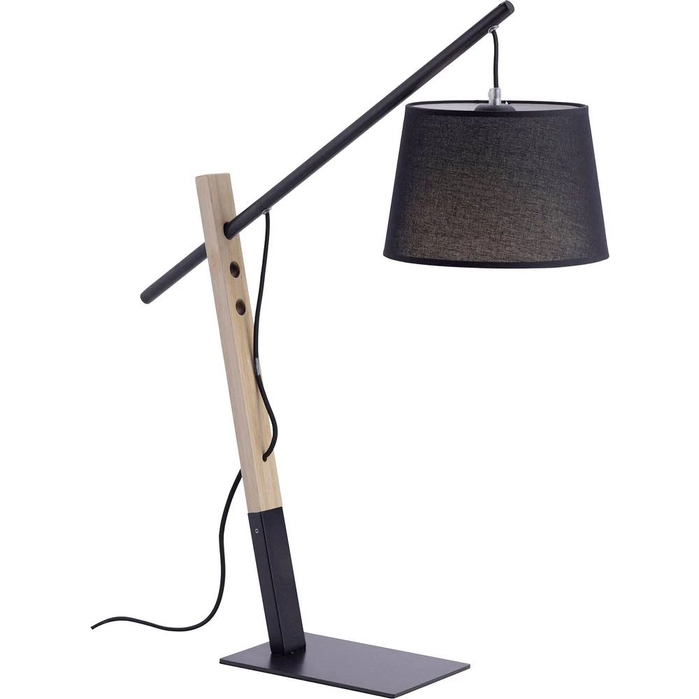 Stolna svjetiljka LED E27 60 W Paul Neuhaus KATI Crna, Drvo slika