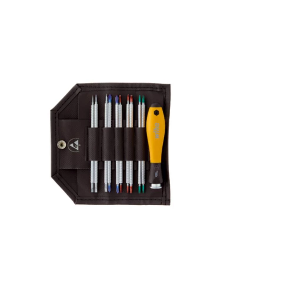 Wiha System 4 ESD 2691 T11 ESD ESD komplet izmjenjivih oštrica 11-dijelni ravni prorez, križni phillips, unutarnji TORX, slika
