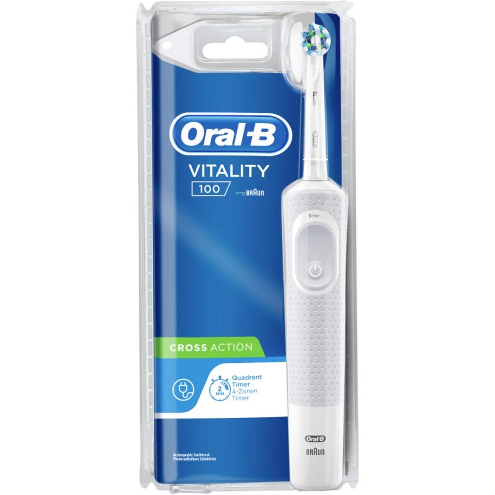 Električna četkica za zube Oral-B Vitality 100 CrossAction white D100.413 Rotirajuća/oscilirajuća Bijela slika