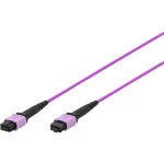 Digitus DK-2566-15/4 staklena vlakna optički spojni kabel 15 m ljubičasta, crna iznimno tanak, fleksibilni unutarnji vod