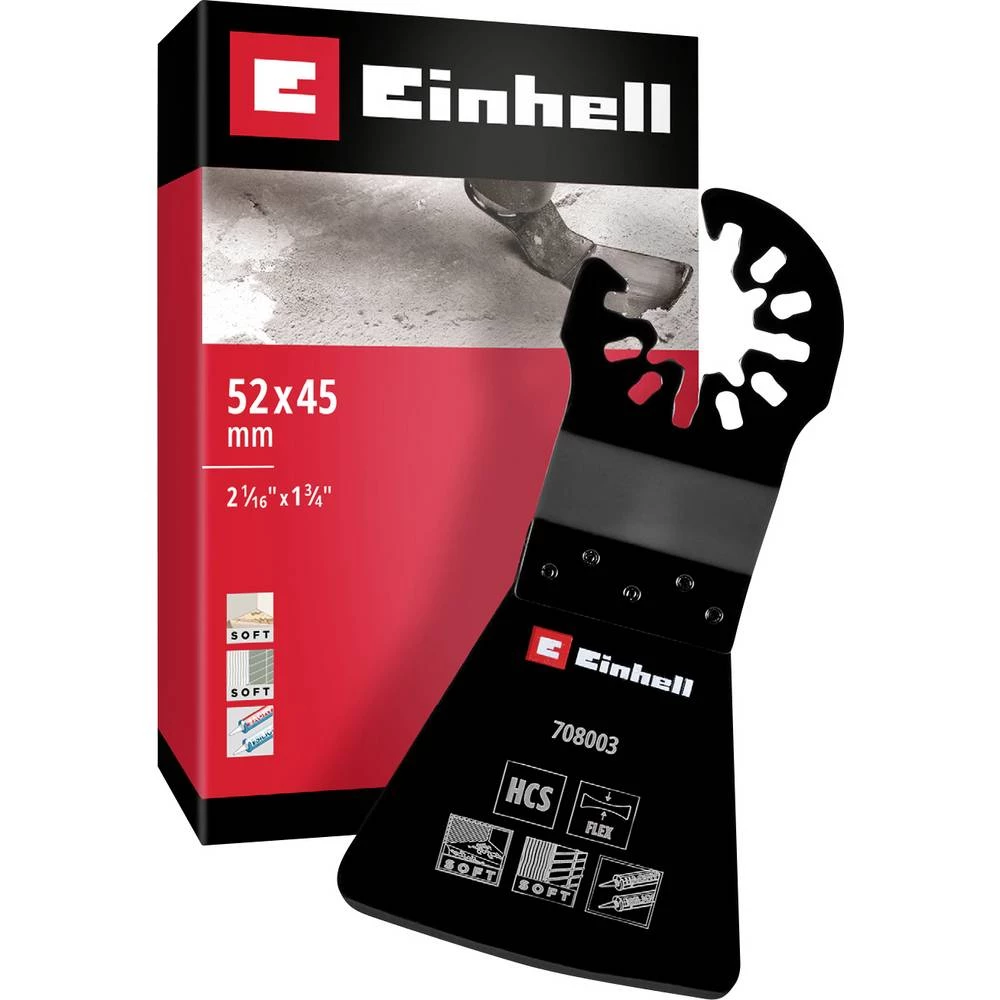 Einhell 708003 Schaber HCS, Flexibel 52mm krom-vanadij čelik, HCS strugalo 52 mm 1 kom. slika