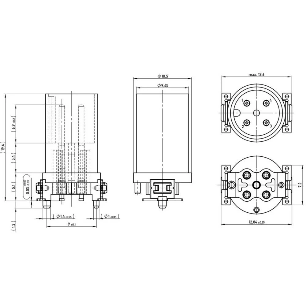 Utični konektor za senzor/aktivator, konfekcionirani Utikač, ugradni Broj polova: 4 ERNI 254859 1 ST slika