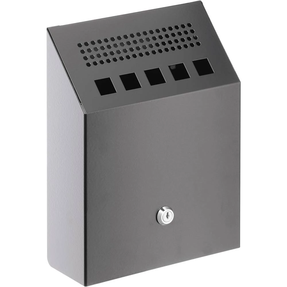 Pepeljara 2.5 l Durable (Š x V x d) 205 x 275 x 80 mm Crna Uklj. zidni nosač 1 ST slika