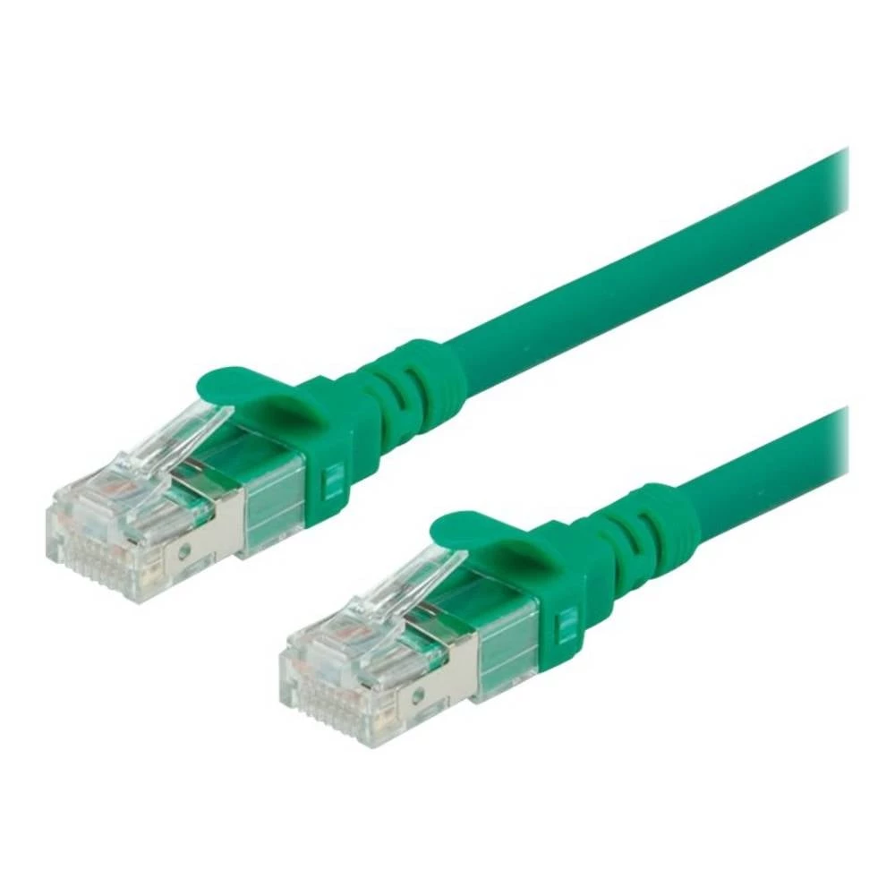 Roline 21.15.2534 RJ45 mrežni kabel, Patch kabel cat 6 U/UTP 1.50 m zelena nezaštićen, bez halogena, vatrostalan 1 St. slika