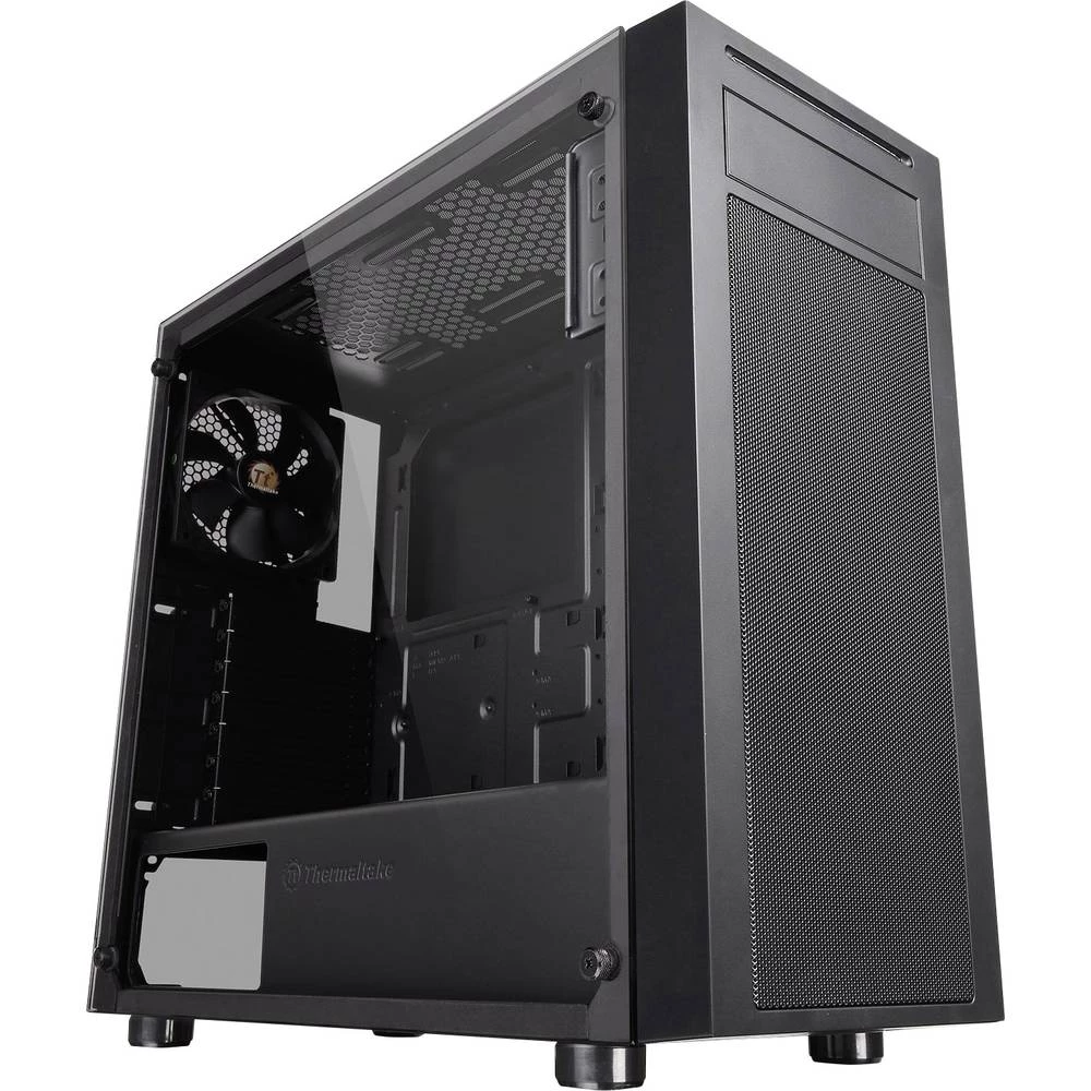 Midi-Tower Kućište za računala Thermaltake Versa J22 Tempered Glass Crna 1 predinstalirani ventilator, Bočni prozor, Instalacija slika