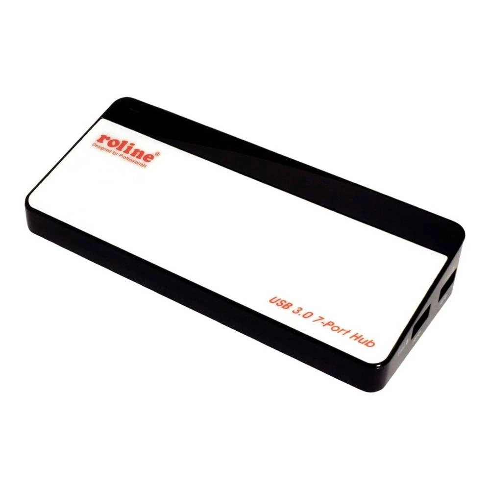 ROLINE USB 3.2 Gen 1 Hub &quot,Black and White&quot,, 7 portova, sa napajanjem Roline 14.02.5029 7 ulaza USB 3.2 Gen 1 hub (USB 3.0)  crn A/Bijela slika