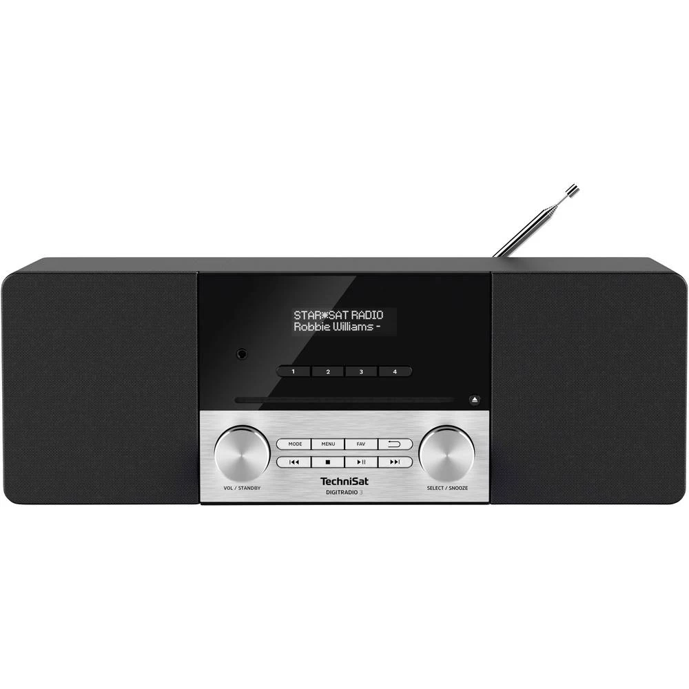 DAB+ (1012) Stolni radio TechniSat DIGITRADIO 3 AUX, Bluetooth, CD, UKW, USB Crna slika