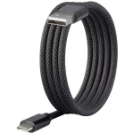 Renkforce USB kabel USB 2.0 USB-C® utikač, USB-A utikač 1.00 m crna #####mit magnetischer Aufwicklung, oplaštenje od tek