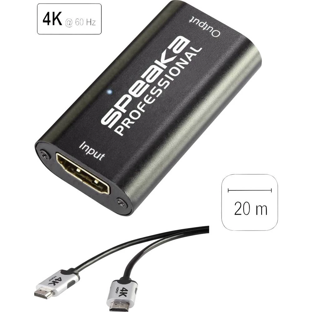 Premium HDMI  4k/Ultra-HD priključni kabel  6.00 m crna SpeaKa Professional slika