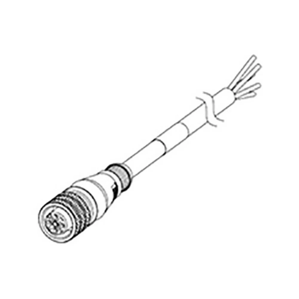 Molex 1200650960 Micro-Change (M12) Single-Ended Cordset, 8 Poles, Female (90°) to Pigtail, 0.25mm² PUR/PVC Cable, 2.0m (6 slika