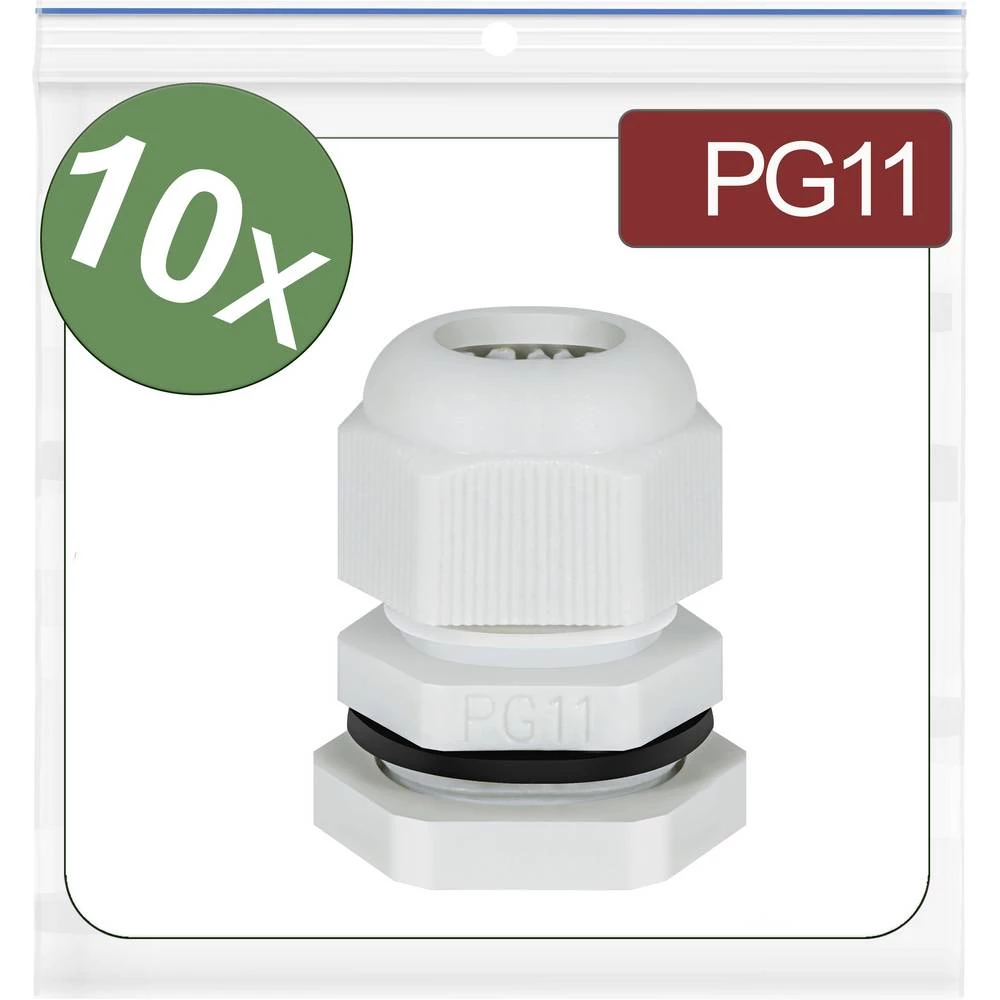 Quadrios 24CA393 kabelska uvodnica  PG11  poliamid siva 10 St. slika