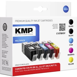 KMP Tinta zamijena Canon PGI-570 XL, CLI-571 XL Kompatibilan Kombinirano pakiranje Crn, Foto crna, Cijan, Purpurno crven, Žut C1 slika