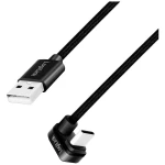 LogiLink USB kabel USB 2.0 USB-C® utikač, USB-A utikač 2 m crna  CU0193