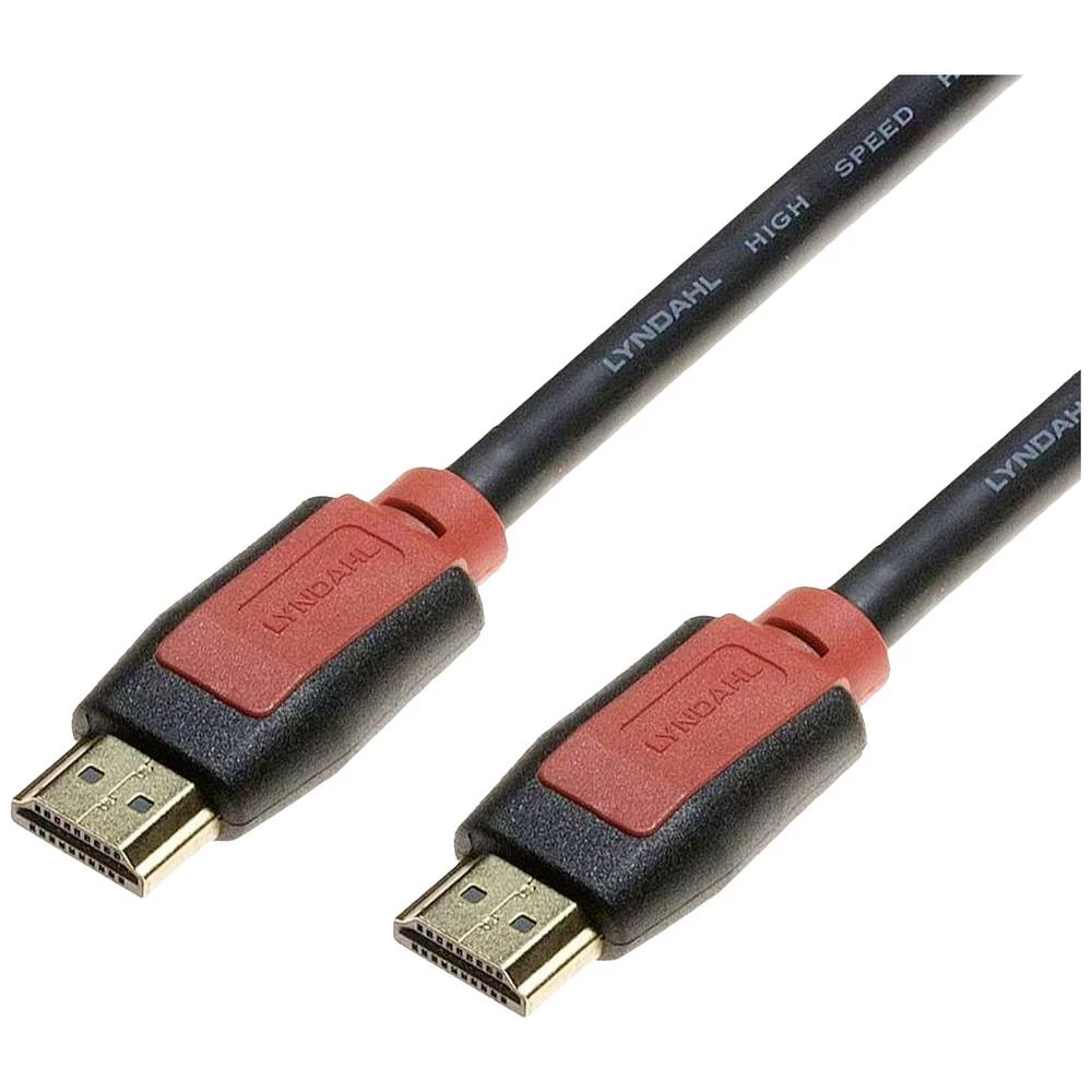 Lyndahl HDMI priključni kabel HDMI A utikač 5 m crna LKSLA050 trostruko zaštićen, pozlaćeni kontakti HDMI kabel slika