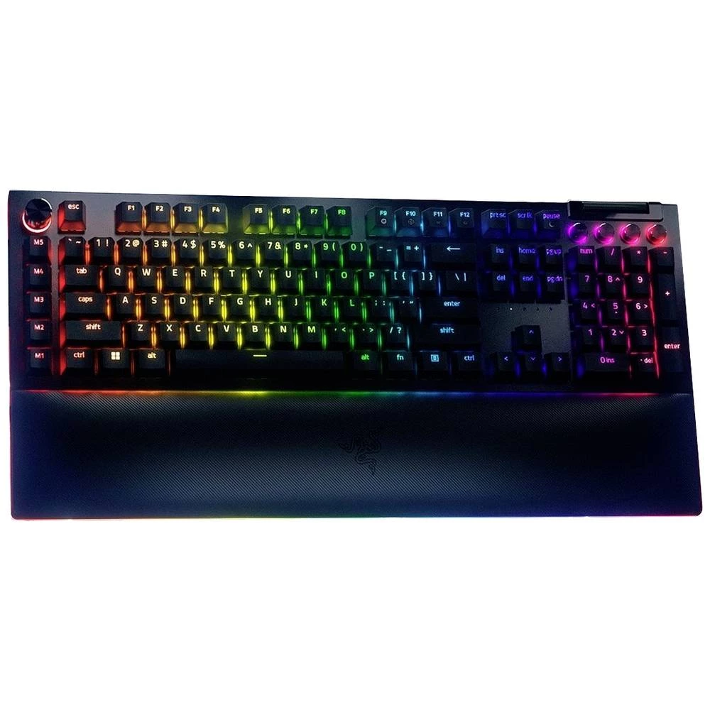 RAZER BlackWidow V4 Pro Green Switch žičani igraća tipkovnica njemačka, qwertz crna osvjetljen slika