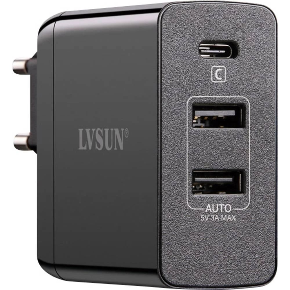 LVSUN Travel LS-QW45-PD USB punjač Utičnica Izlazna struja maks. 6000 mA 3 x USB, Ženski konektor USB-C&trade; USB Power Deliver slika