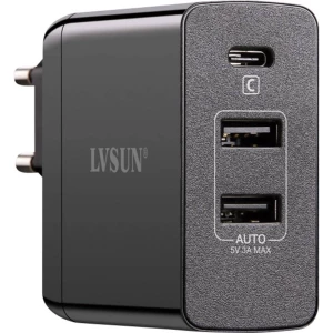LVSUN Travel LS-QW45-PD USB punjač Utičnica Izlazna struja maks. 6000 mA 3 x USB, Ženski konektor USB-C™ USB Power Deliver slika
