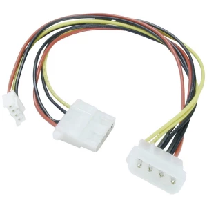 LINDY struja Y-adapter [1x 4-polni električni muški konektor ide - 1x 4-polni električni ženski konektor ide] 0.25 m višebojna slika