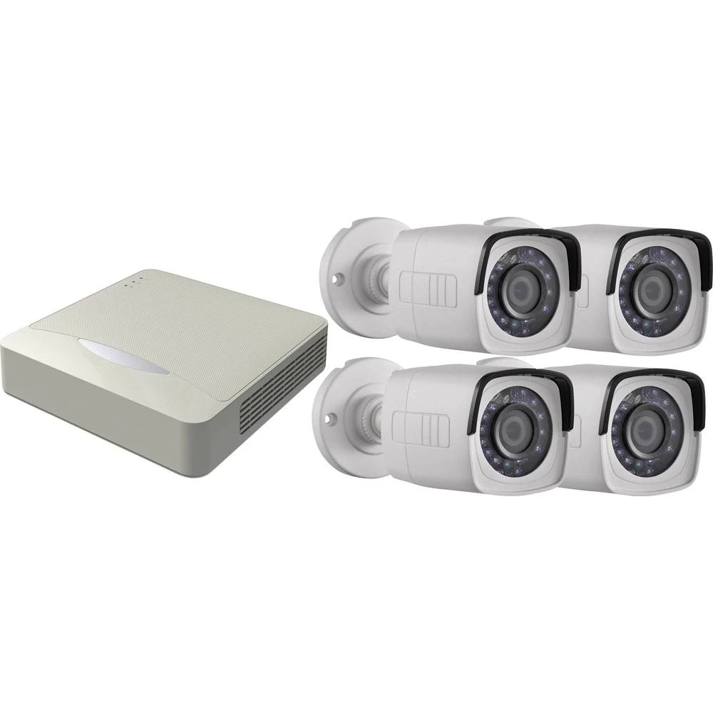 HD-TVI Set sigurnosne kamere 4-kanalni Sa 4 kamere 1920 x 1080 piksel HiWatch DS-H104Q + DS-T200 slika