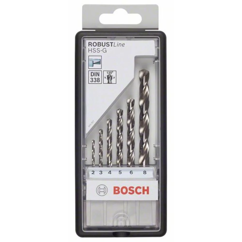 HSS Metal-spiralno svrdlo-komplet 6-dijelni Bosch Accessories 2607010529 Uglađen DIN 338 Cilinder 1 Set slika