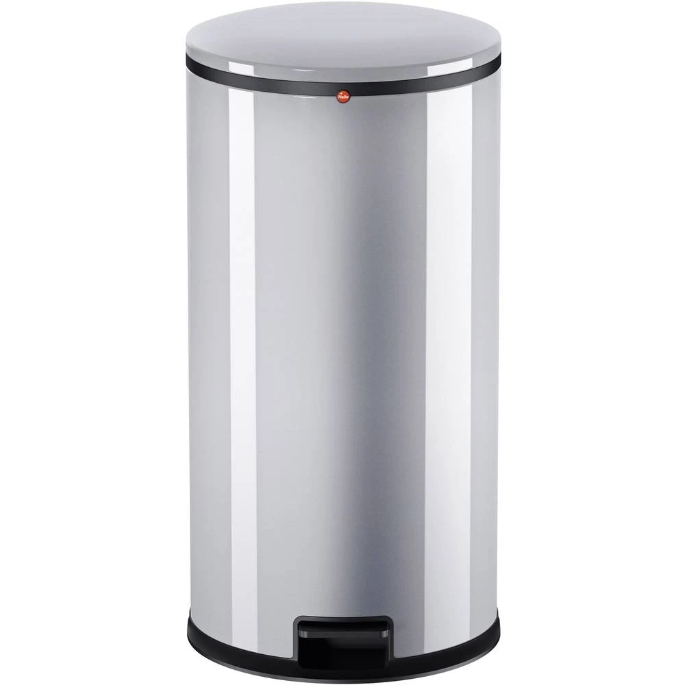 Kanta za smeće 44 l Hailo Pure XL (promjer x V) 450 mm x 700 mm srebrne boje, nožna pedala, poklopac s automatskim zatvaranjem 1 slika