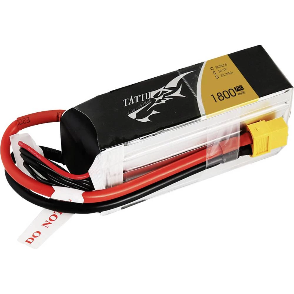 LiPo akumulatorski paket za modele 18.5 V 1800 mAh Broj ćelija: 5 75 C Tattu Softcase XT60 slika