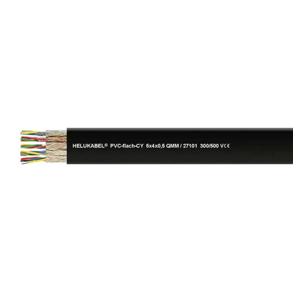 Helukabel PVC plosnati tračni kabel 4 G 1.5 mm² crna 27091-100 100 m slika