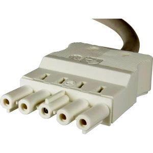 Adels-Contact 16625510 mrežni priključni kabel slobodan kraj - mrežni konektor Ukupan broj polova: 4 + PE bijela 1.00 m 30 St. slika