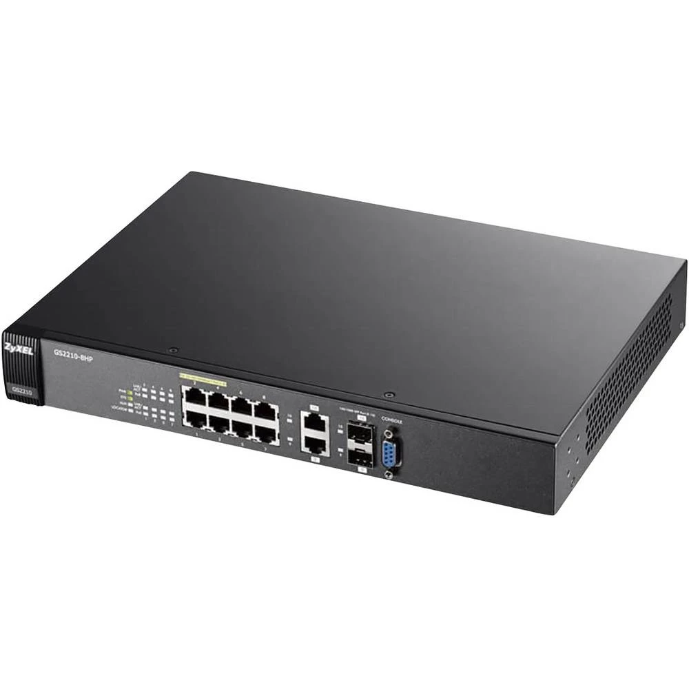 ZyXEL GS2210-8HP Mrežni preklopnik 8 + 2 ulaza PoE funkcija slika