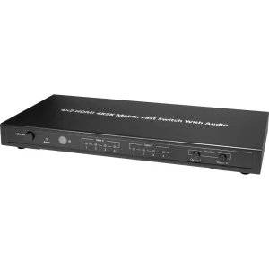 HDMI prekidač matrix Maxtrack CSM 3 L s aluminijskim kućištem, sa daljinskim upravljačem 3840 x 2160 piksel crna slika