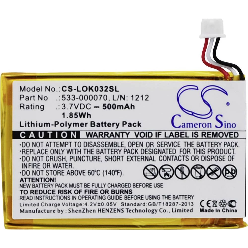 Punjiva baterija tipkovnice CS Cameron Sino Zamjenjuje originalnu akumul. bateriju 533-000070, L/N: 1212 Logitech 3.7 V 500 mAh slika