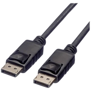 Roline green DisplayPort priključni kabel DisplayPort utikač 1.00 m crna 11.44.5761 sa zaštitom, TPE plašt, bez halogena DisplayPort kabel slika