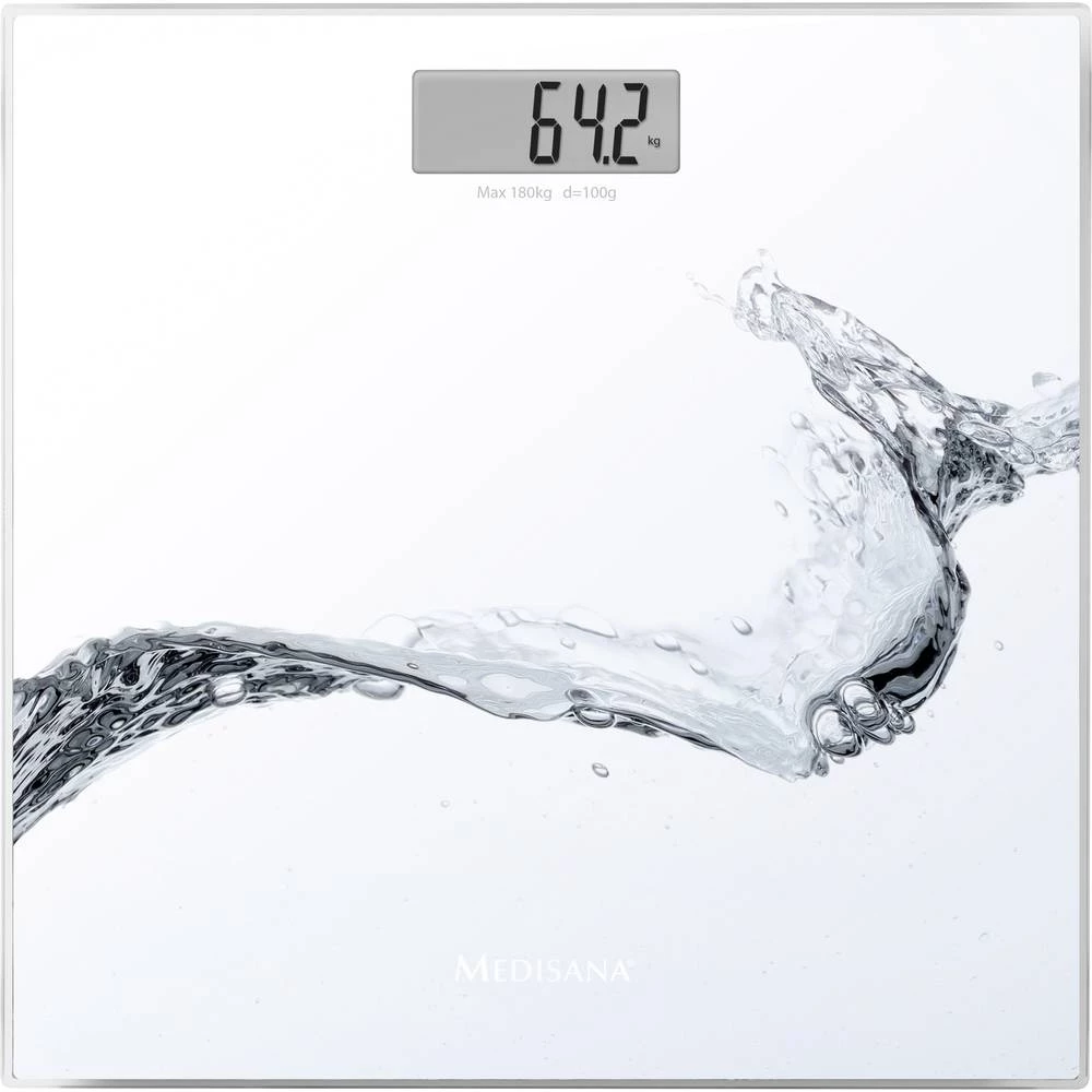 Medisana PS 405 Digitalna osobna vaga Opseg mjerenja (kg)=180 kg Stakleno prozirna slika