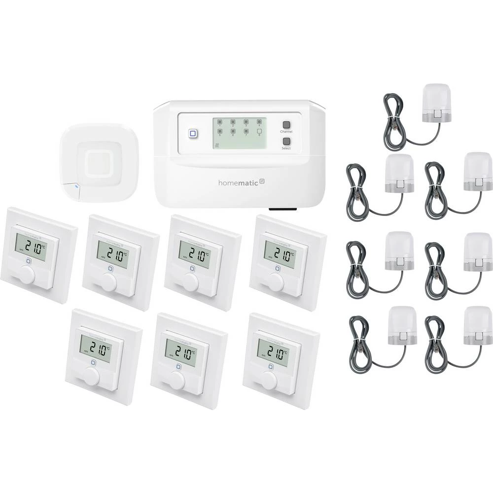 Homematic IP početni komplet podnog grijanja HmIP-HAP2+HmIP-FALMOT-C8+HmIP-WTH-1+HmIP-VDMOT slika